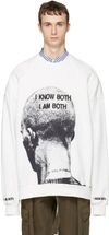JUUNJ White 'I Know Both I Am Both' Pullover