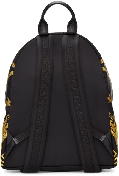 Shop Versace Black Coup De Dieux Backpack