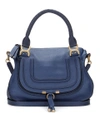 Chloé Marcie Medium Leather Tote In Royal Eavy