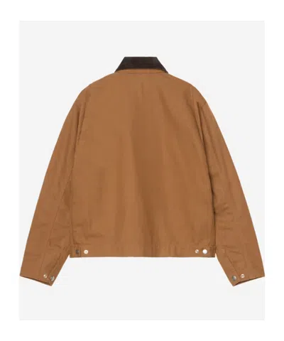 Carhartt Og Detroit Zip-up Jacket In Brown