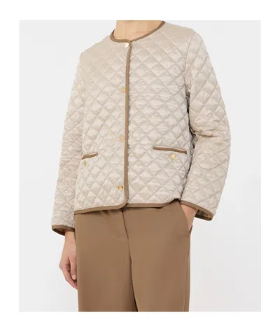 Max Mara Long-sleeve Buttoned Jacket In Neutral