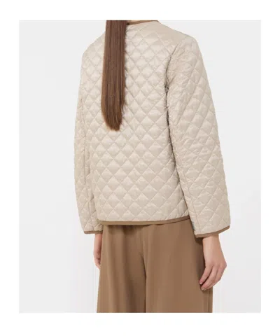 Max Mara Long-sleeve Buttoned Jacket In Neutral