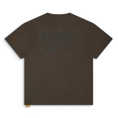 Gallery Dept. Logo-print Washed-effect T-shirt In Brown