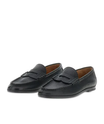 Common Projects Strap Leather Loafers In Black