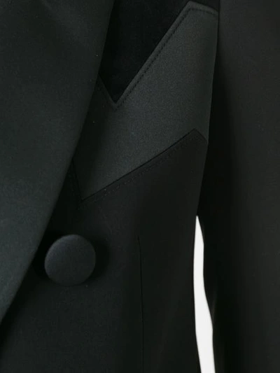 Shop Neil Barrett Geometric Panel Insert Blazer In Black