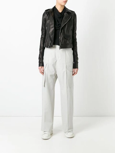 Shop Rick Owens Cargo Trousers In Neutrals