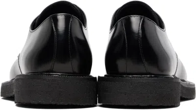 Apc Glazed Leather Derbies In Black