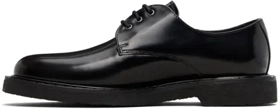 Apc Glazed Leather Derbies In Black