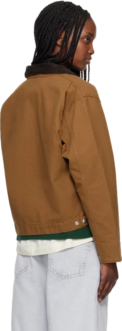 Carhartt Og Detroit Zip-up Jacket In Brown