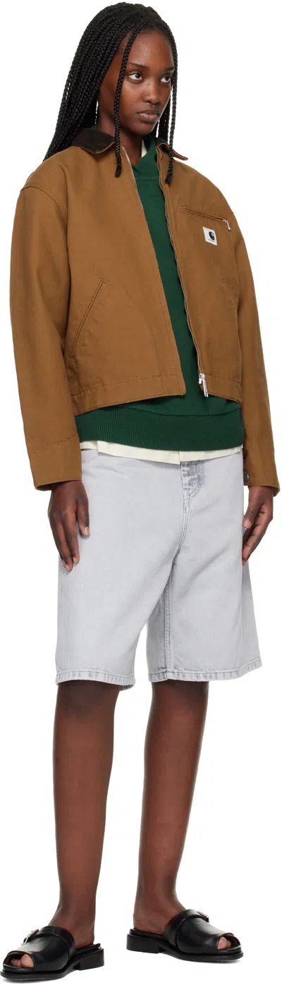 Carhartt Og Detroit Zip-up Jacket In Brown