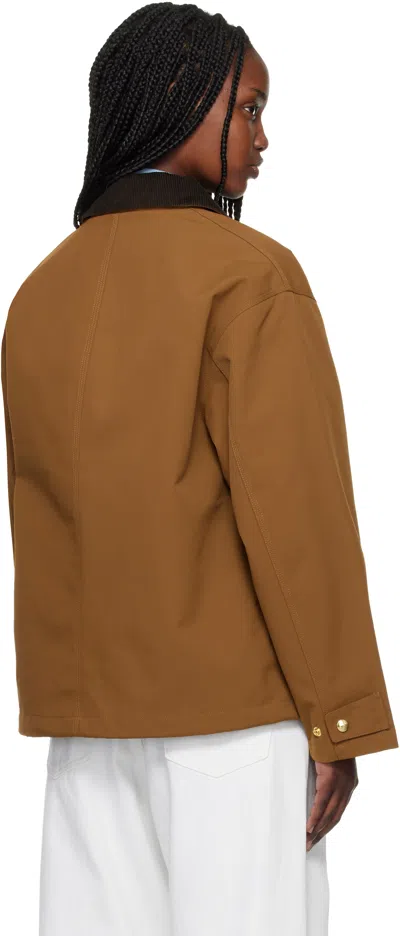 Carhartt Og Detroit Zip-up Jacket In Brown