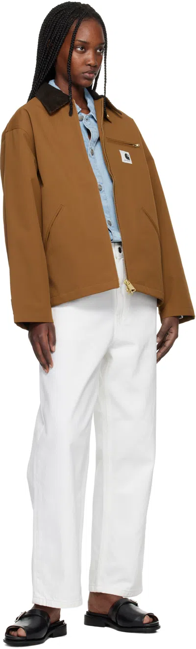 Carhartt Og Detroit Zip-up Jacket In Brown