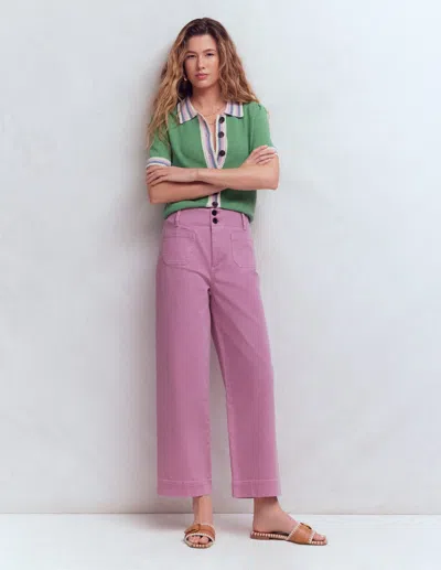 Boden Primrose Patch Pocket Jeans In Pink