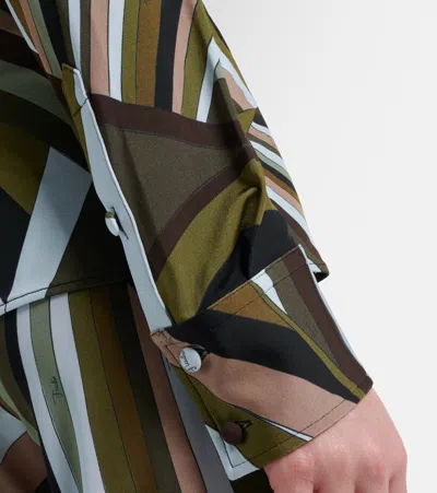 Pucci Iride Print Long-sleeved Shirt In Multi