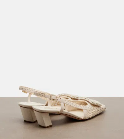 Roger Vivier Belle Vivier 45 Braided Metallic Leather Slingback Pumps In Multi