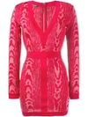 BALMAIN Moire patterned mini dress,DRYCLEANONLY