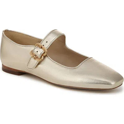 Sam Edelman Michaela Mary Jane Flat In Gold