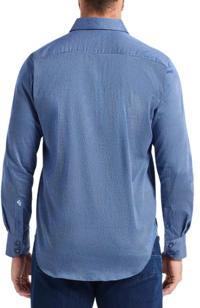 Robert Graham Cortland Stretch Cotton Button-up Shirt In Blue