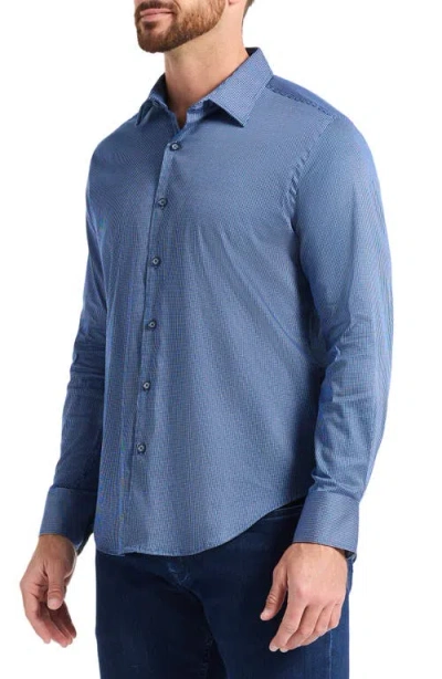 Robert Graham Cortland Stretch Cotton Button-up Shirt In Blue