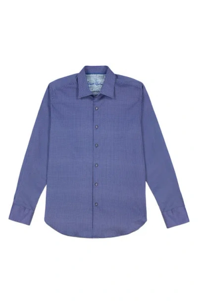 Robert Graham Cortland Stretch Cotton Button-up Shirt In Blue