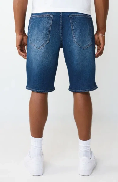 True Religion Bobby Initial Patch Shorts In Blue