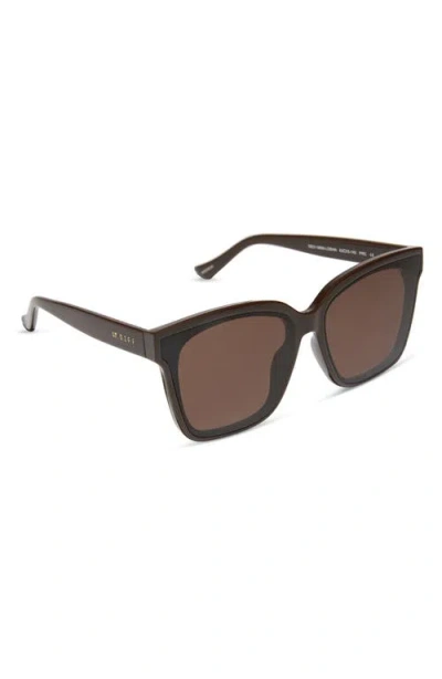 Diff Madison 63mm Oversize Square Sunglasses In Brown