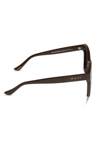 Diff Madison 63mm Oversize Square Sunglasses In Brown