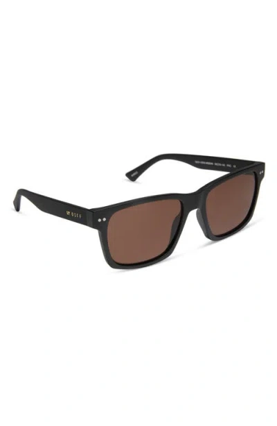 Diff Marco 56mm Square Sunglasses In Black