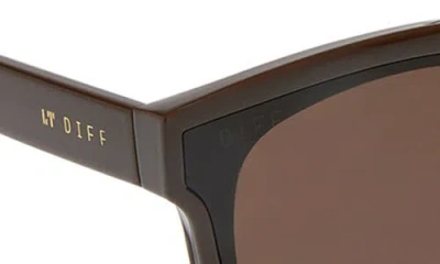 Diff Madison 63mm Oversize Square Sunglasses In Brown