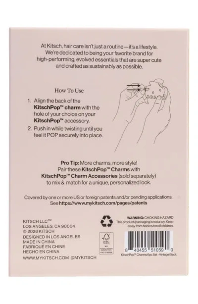 Kitsch Assorted 6-pack Pop™ Charms In Black