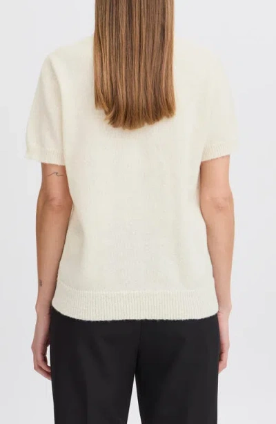 Ichi Ihdamilo Crewneck Sweater T-shirt In White