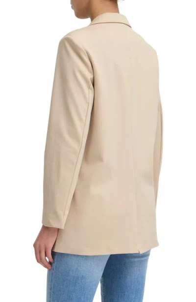 Ichi Oversize Notch Lapel Blazer In Neutral