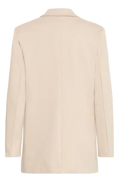 Ichi Oversize Notch Lapel Blazer In Neutral