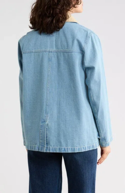 Sam Edelman Washed Denim Jacket In Blue