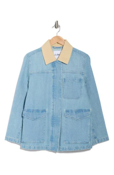 Sam Edelman Washed Denim Jacket In Blue