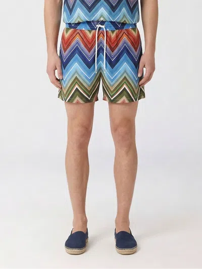 Missoni Zigzag Pattern Swimsuit Featuring Practical Pockets In Multi
