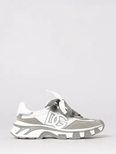 Dolce & Gabbana Dg Country Road Sneaker In Leather And Fabric In White