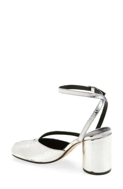 Maison Margiela Tabi Broken Mirror Leather Split-toe Pumps In Metallic