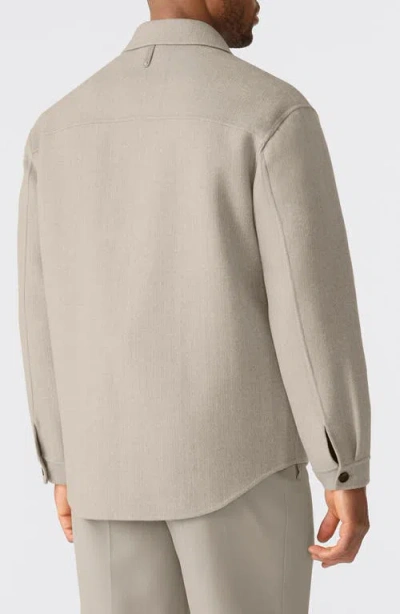 Mackage Emmanuel Double Face Wool Overshirt In Neutral