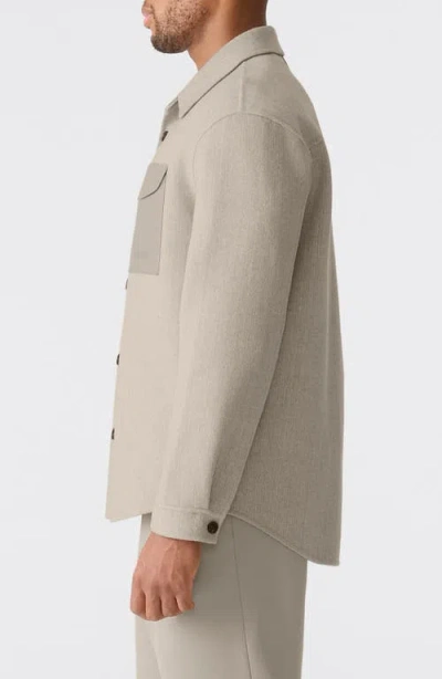 Mackage Emmanuel Double Face Wool Overshirt In Neutral