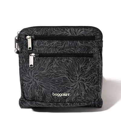 Baggallini Securtex Anti-theft Large Crossbody Bag In Black
