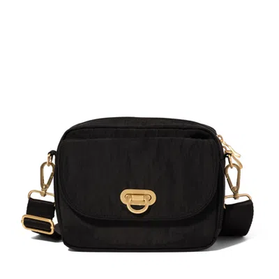 Baggallini Coastal Flip Lock Camera Bag Crossbody In Purple