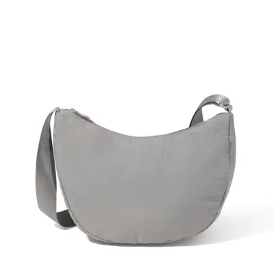 Baggallini Medium Size Swift Crescent Crossbody Bag In Gray