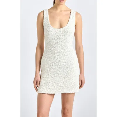 Derek Lam 10 Crosby Ailani Paillette Boucle Scoop Back Tank Dress In White