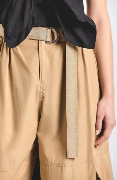 Derek Lam 10 Crosby Tamsin Poplin Balloon Cargo Pant In Brown