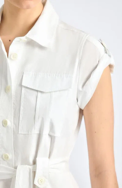Derek Lam 10 Crosby Azora Poplin Shirt Dress In White