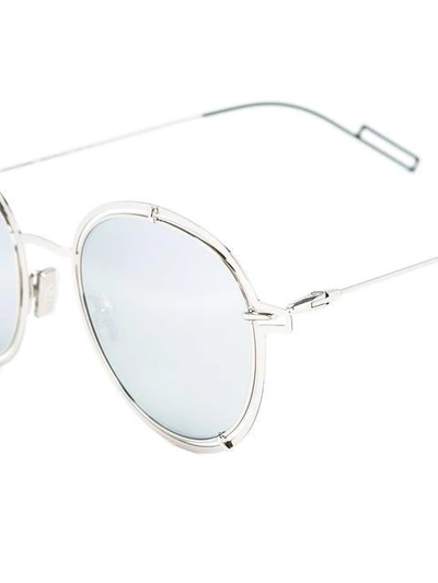 Shop Dior Eyewear Round Frame Sunglasses - Metallic