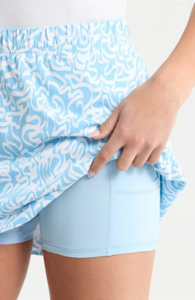 G/fore Scribble Print Tech Golf Skort In Blue