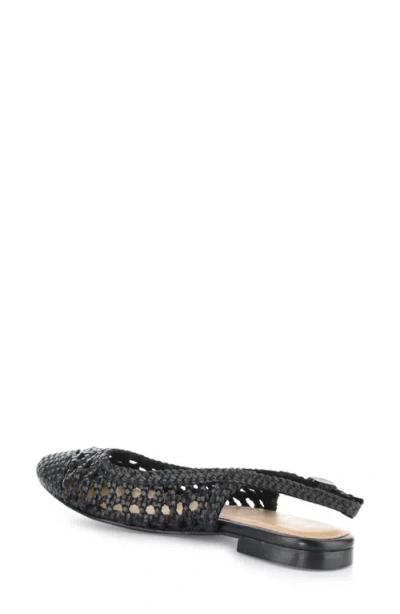 Bos. & Co. Willow Slingback Cap Toe Flat In Black