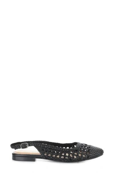 Bos. & Co. Willow Slingback Cap Toe Flat In Black